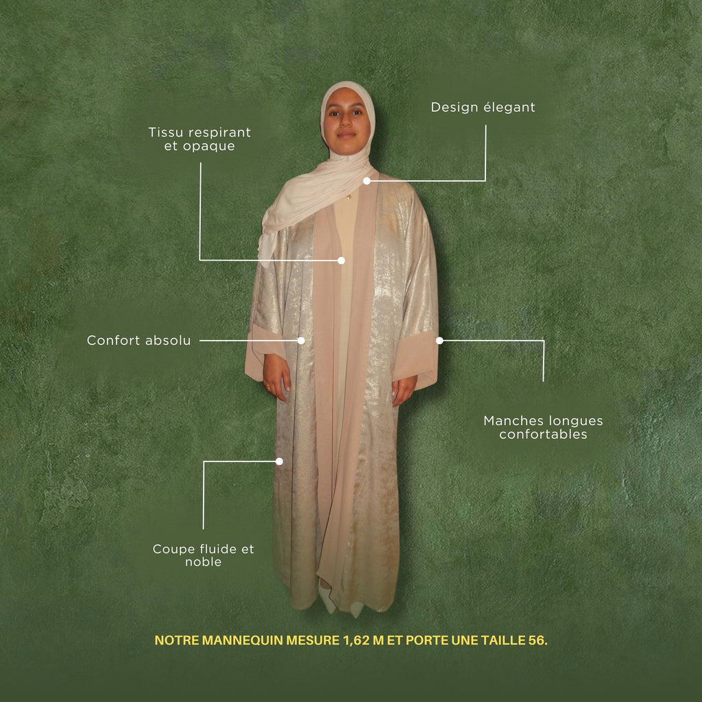 SAFA -Pureté, douceur et héritage (Abaya 3pièces)