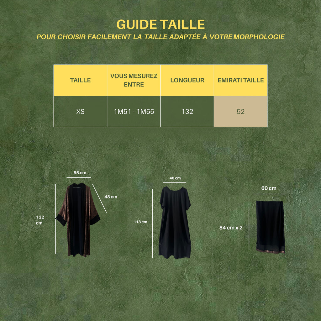 MYRIAM - Élégance et confiance (Abaya 3pièces)