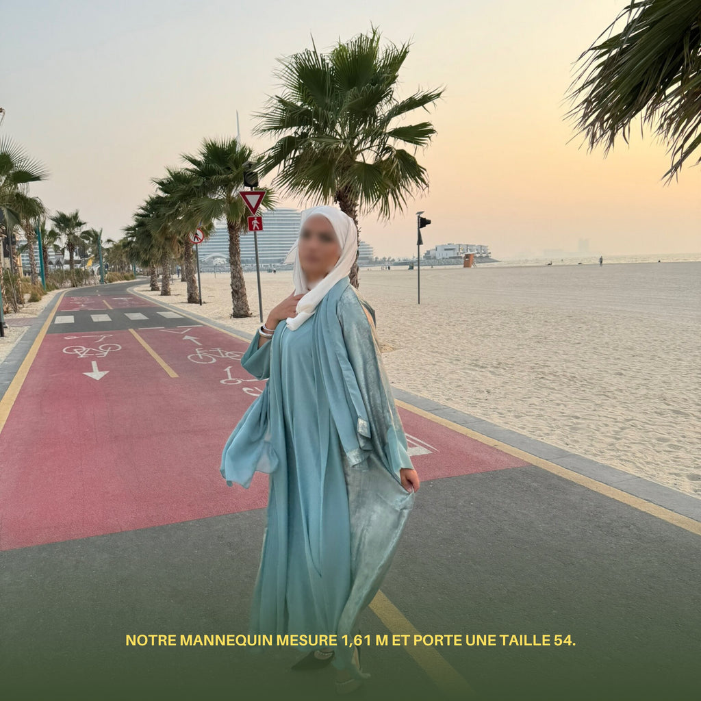 LOUISAK  -Loyauté, douceur et élégance (Abaya 3pièces)